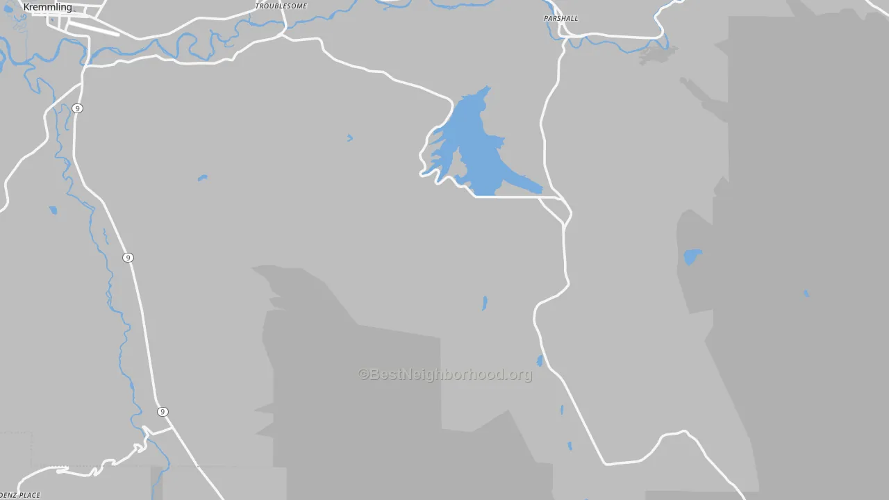 Transit Grade map of Parshall, CO
