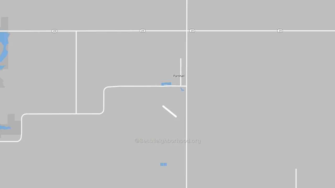 Transit Grade map of Parshall, ND