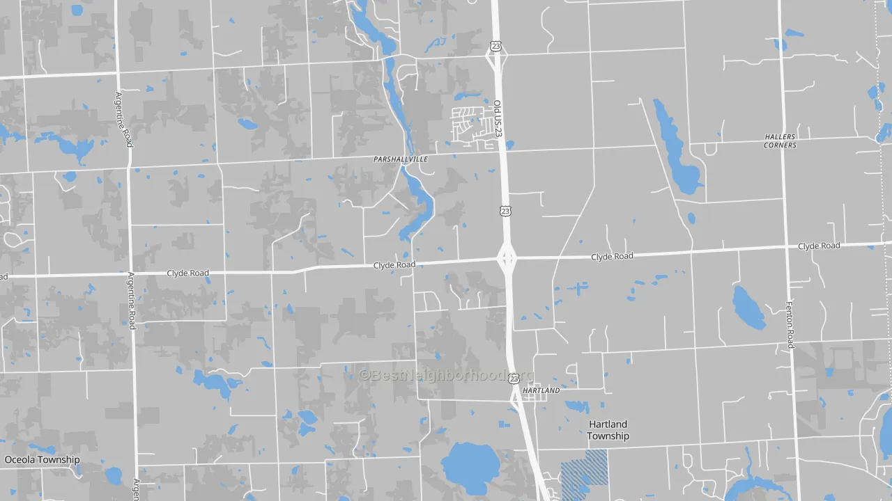 Transit Grade map of Parshallville, MI