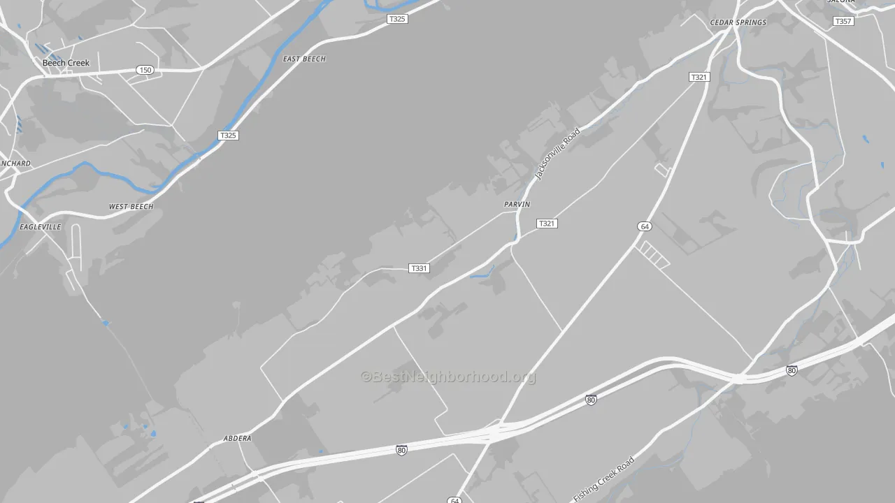 Transit Grade map of Parvin, PA