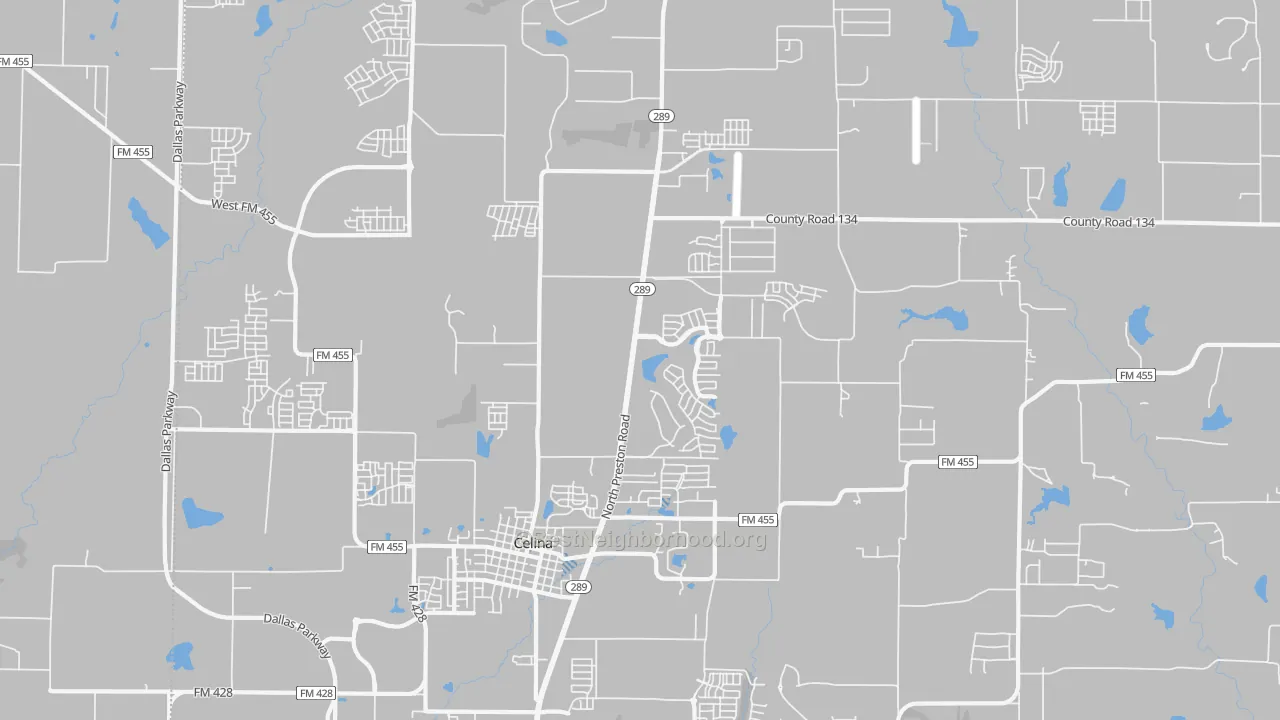 Transit Grade map of Parvin, TX