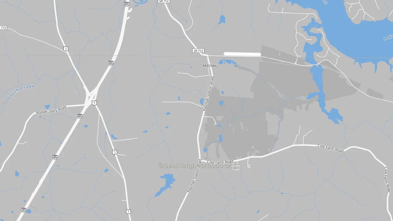 Transit Grade map of Paschall, NC