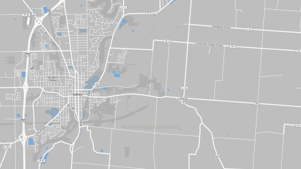 Transit Grade map of Pasco, OH