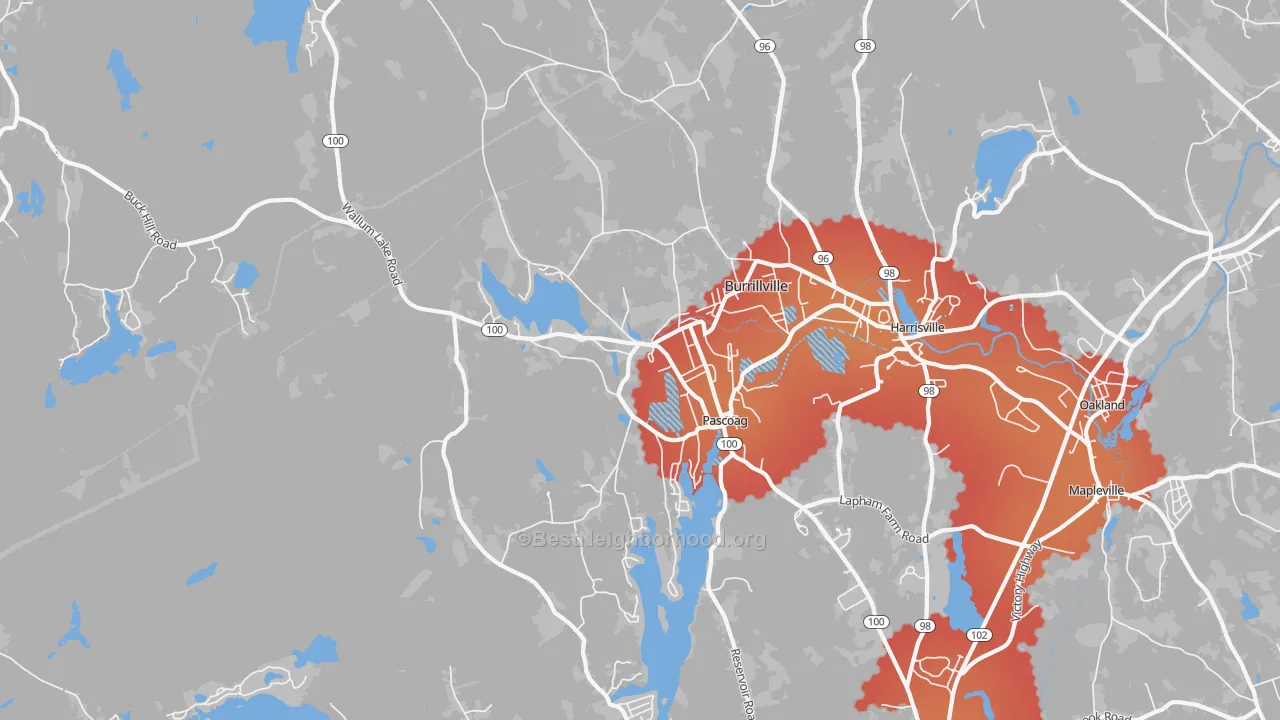 Transit Grade map of Pascoag, RI