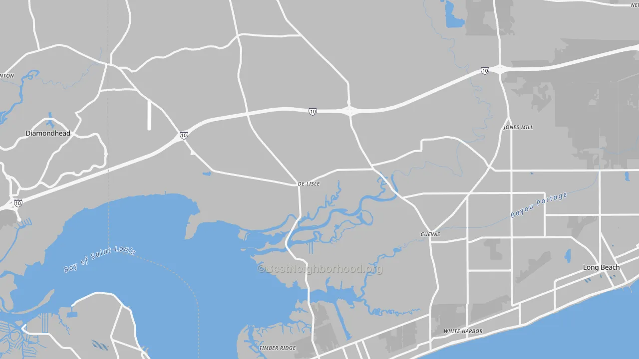 Transit Grade map of Pass Christian, MS
