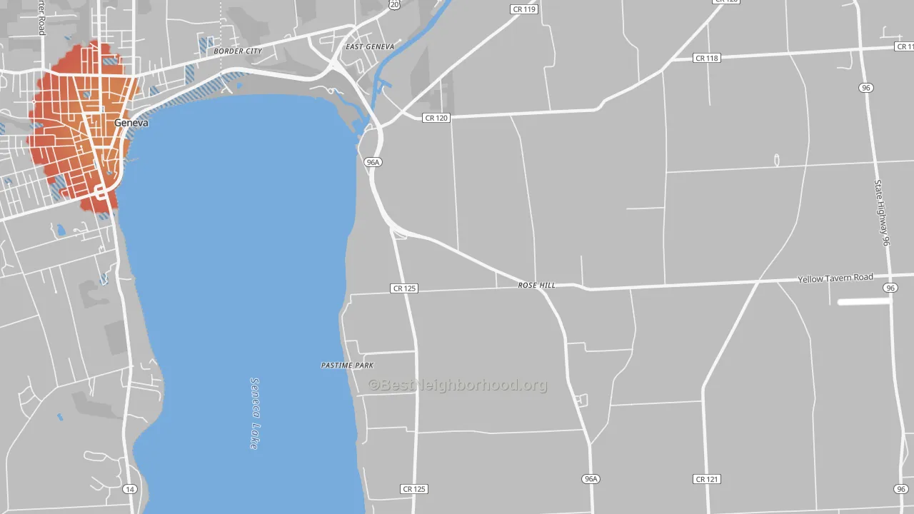 Transit Grade map of Pastime Park, NY