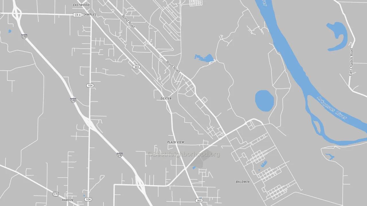 Transit Grade map of Pastoria, AR