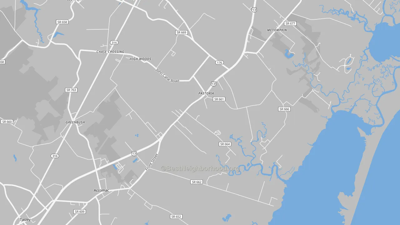 Transit Grade map of Pastoria, VA