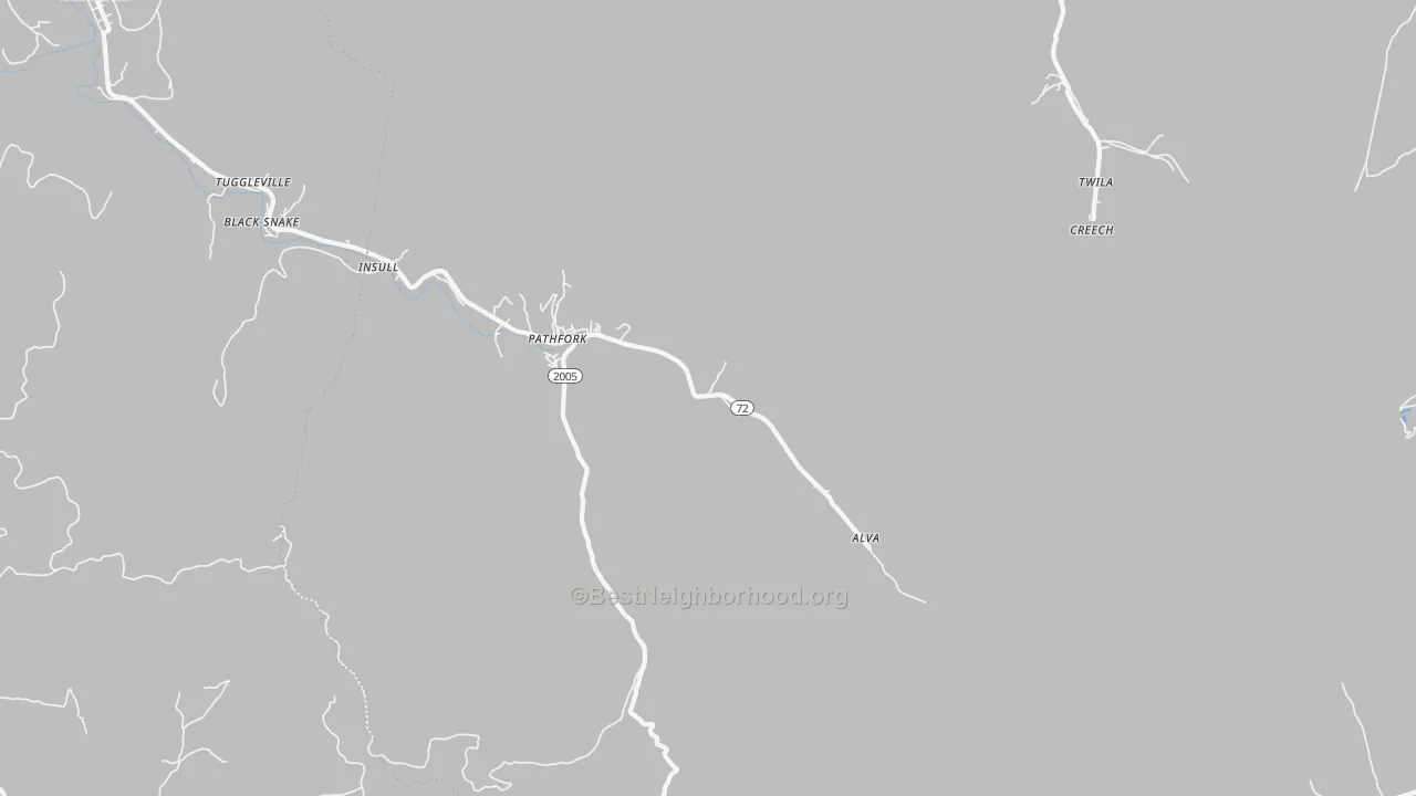 Transit Grade map of Pathfork, KY