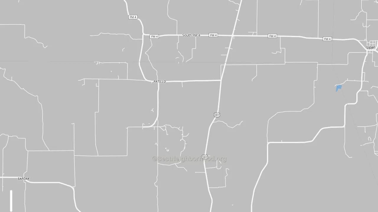 Transit Grade map of Patillo, TX