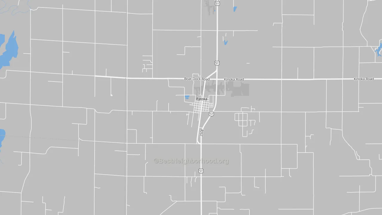 Transit Grade map of Patoka, IL