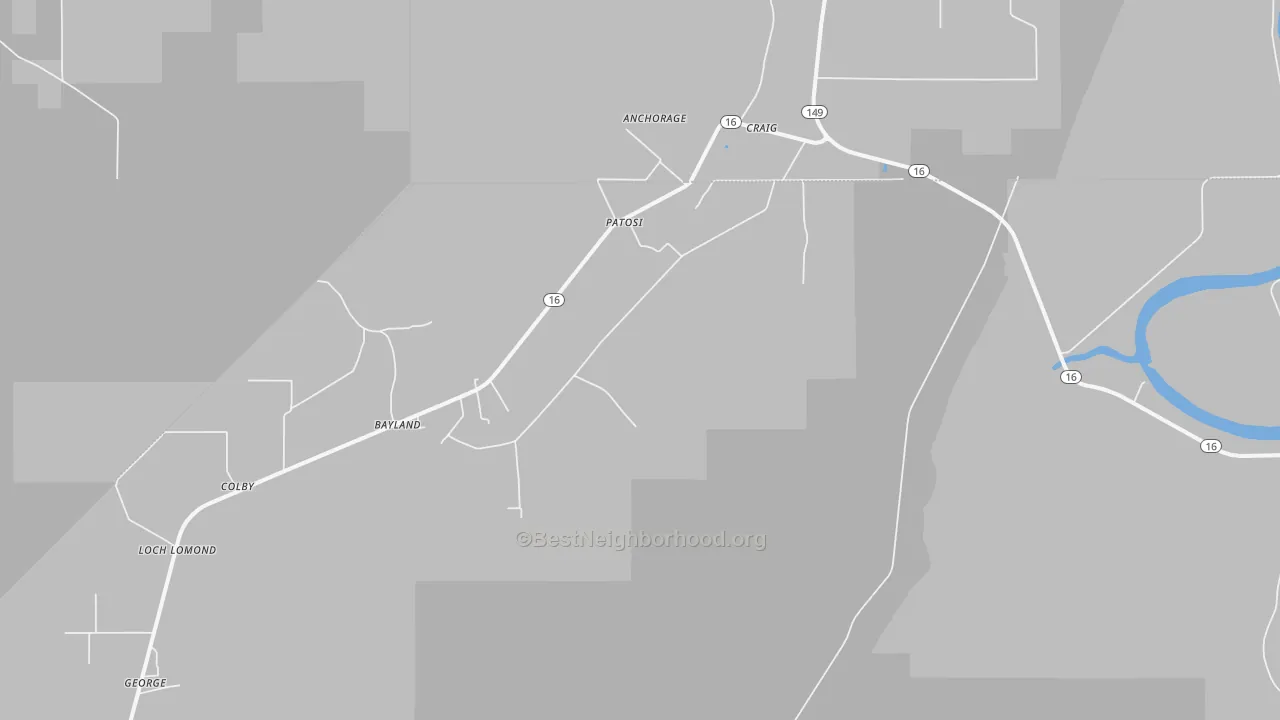 Transit Grade map of Patosi, MS