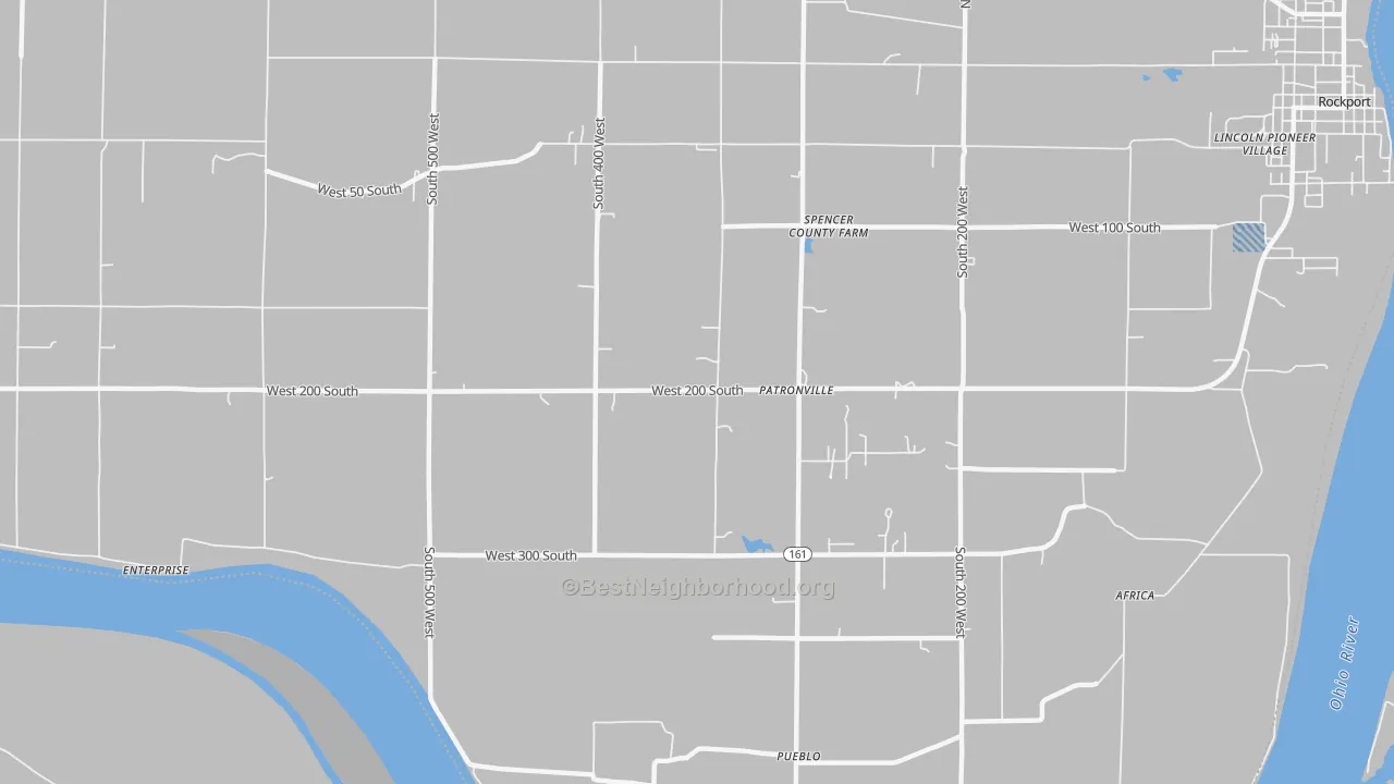 Transit Grade map of Patronville, IN