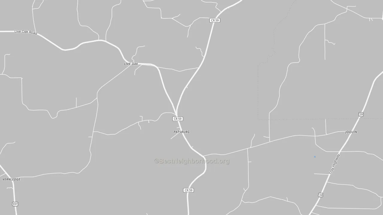 Transit Grade map of Patsburg, AL