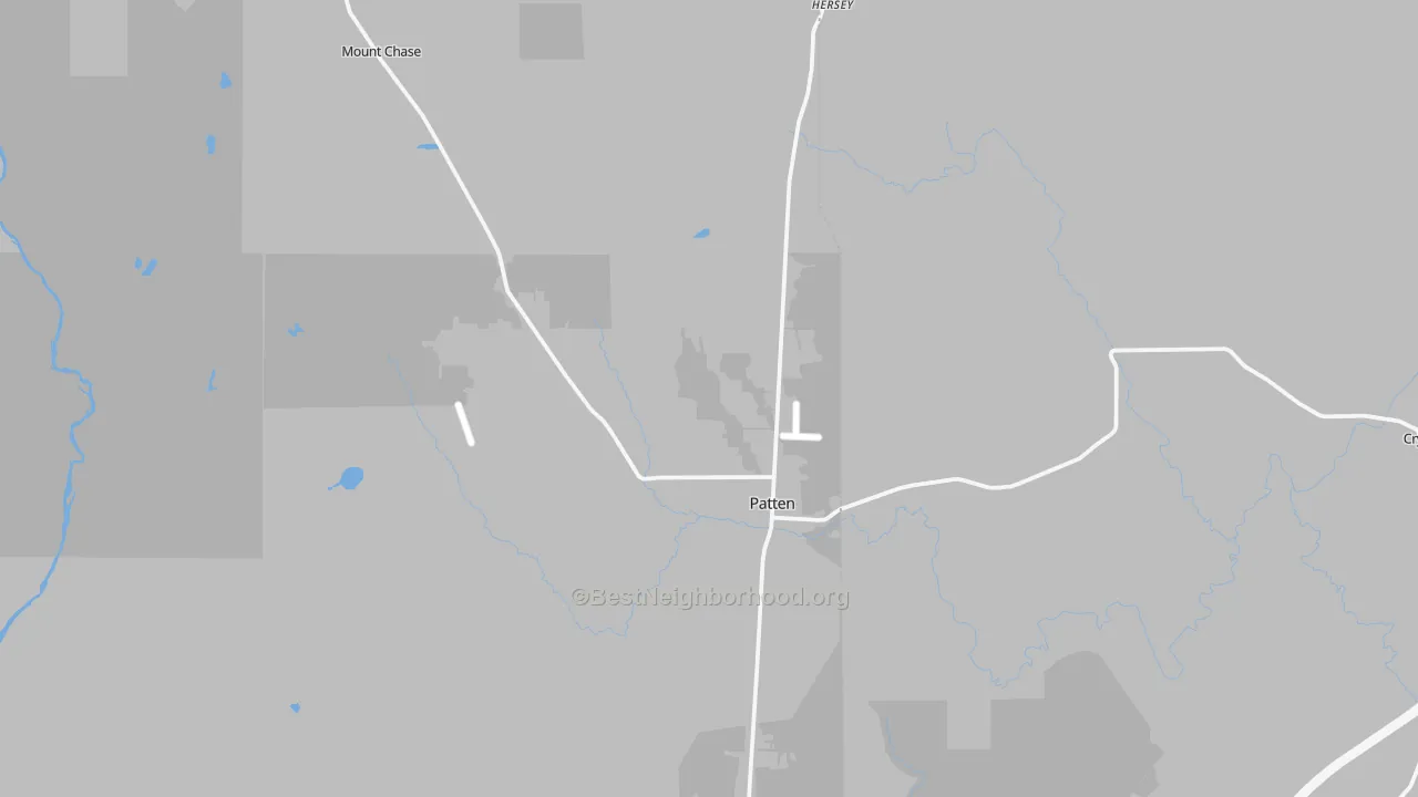 Transit Grade map of Patten, ME