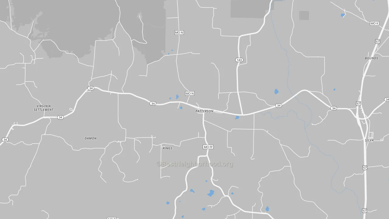 Transit Grade map of Patterson, MO