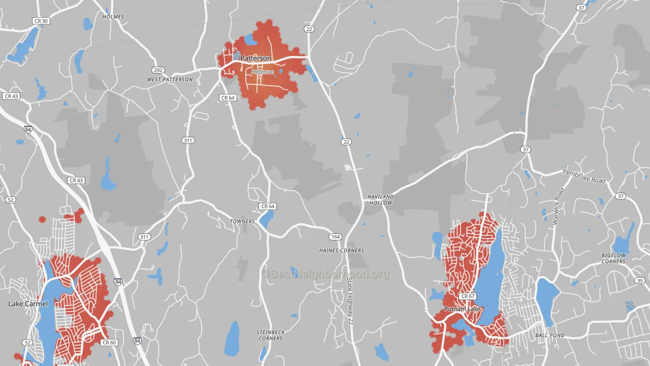 Transit Grade map of Patterson, NY
