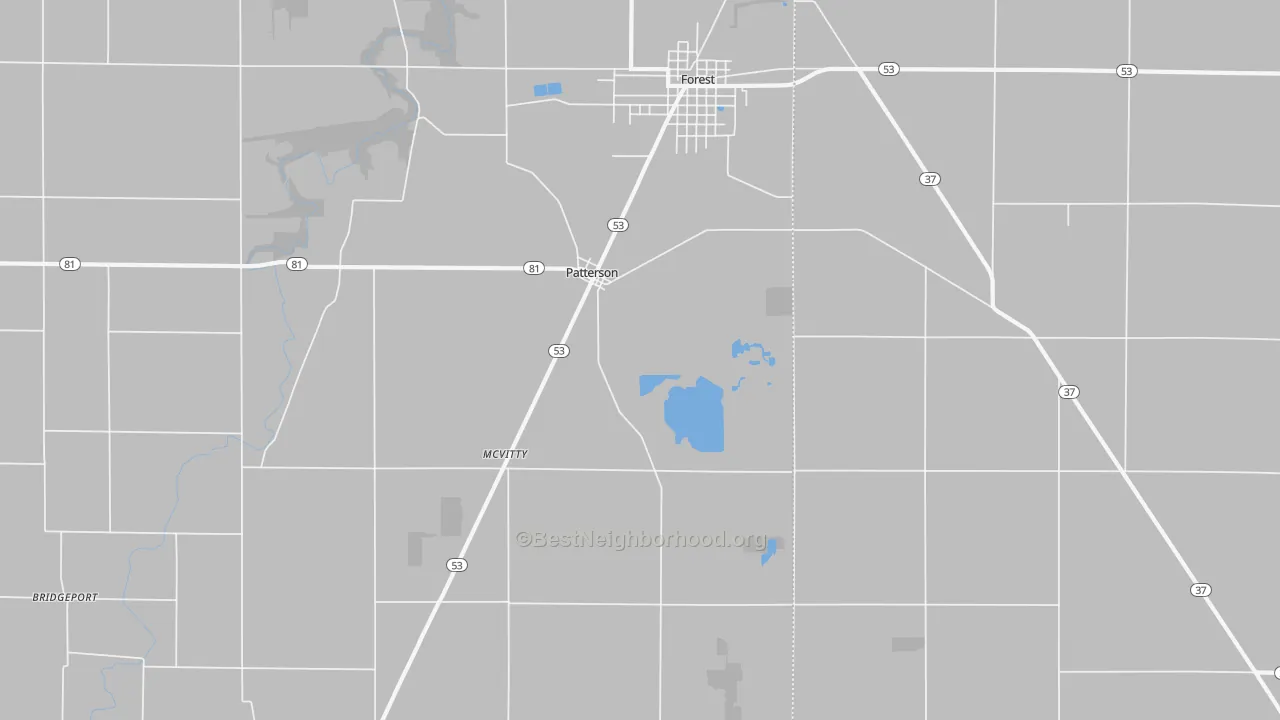 Transit Grade map of Patterson, OH