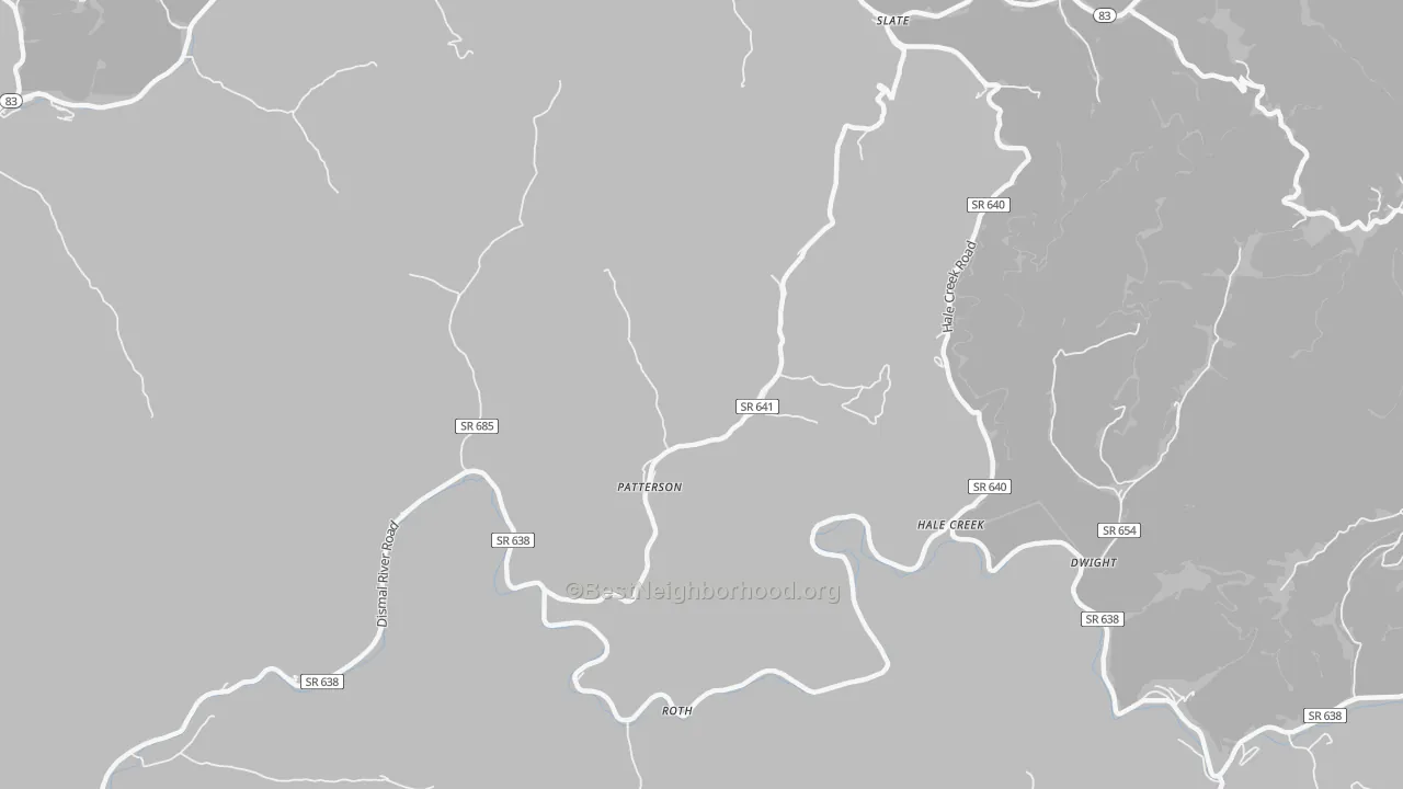 Transit Grade map of Patterson, VA