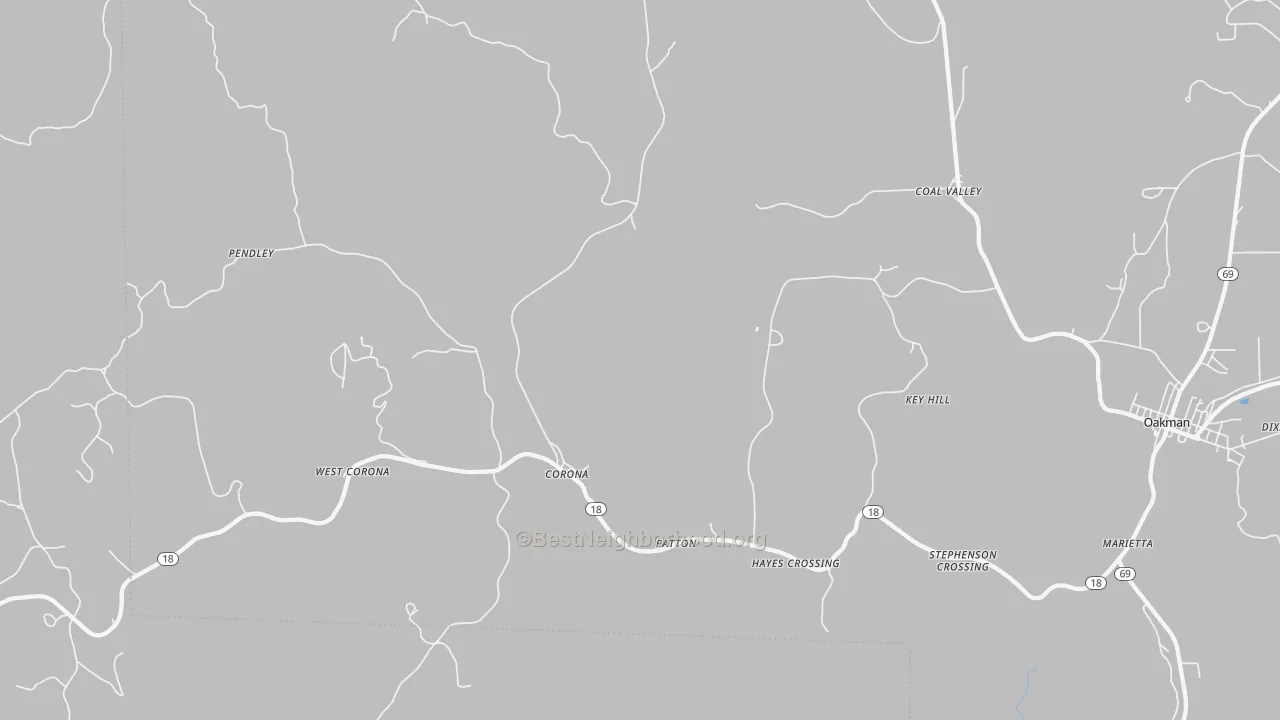Transit Grade map of Patton, AL