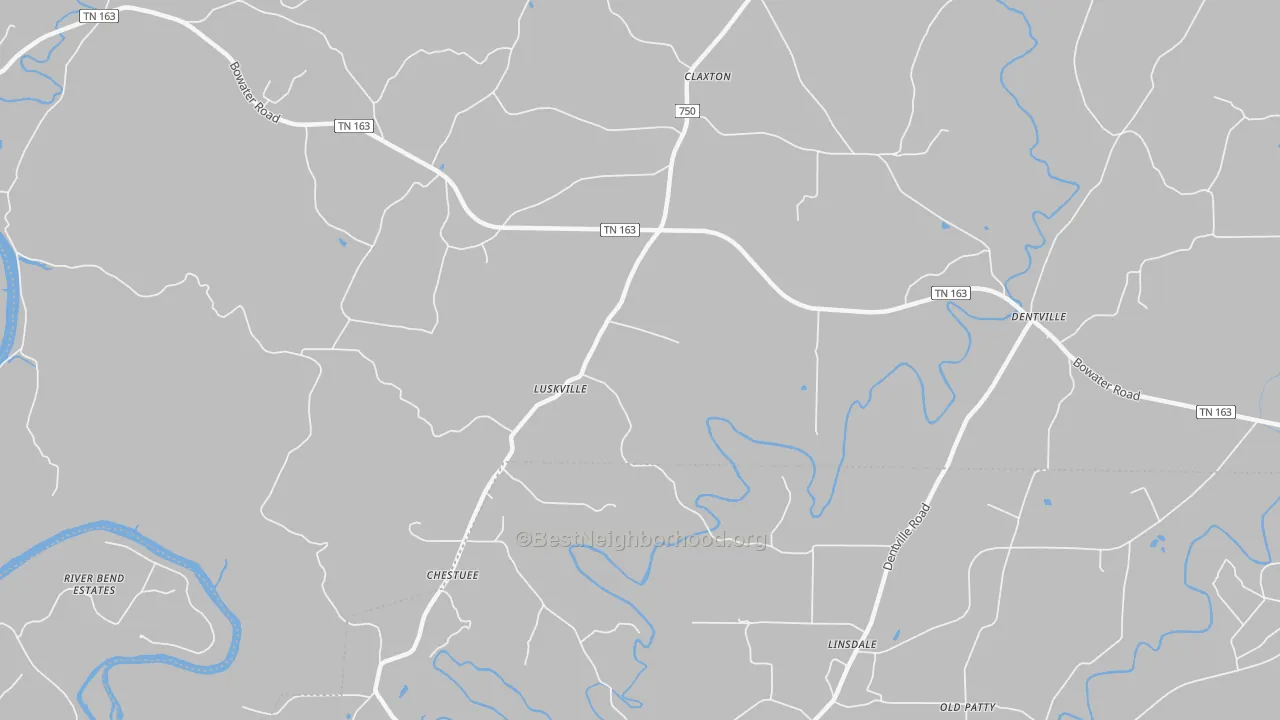Transit Grade map of Patty, TN