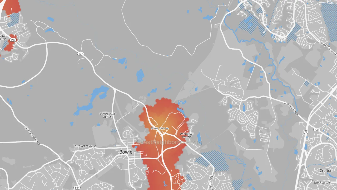 Transit Grade map of Patuxent, MD