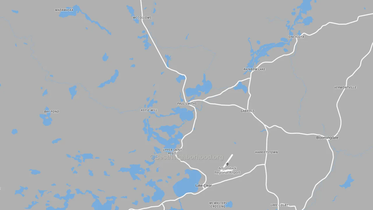 Transit Grade map of Paul Smiths, NY