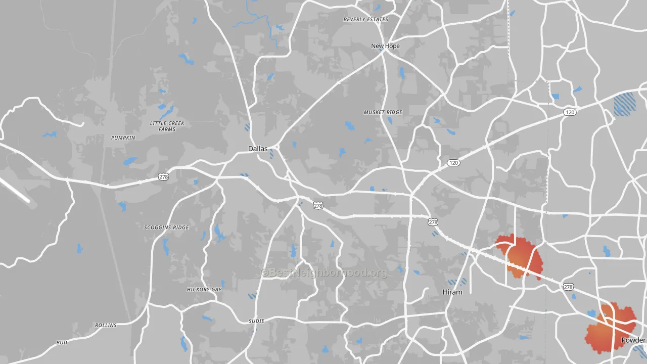 Transit Grade map of Paulding County, GA