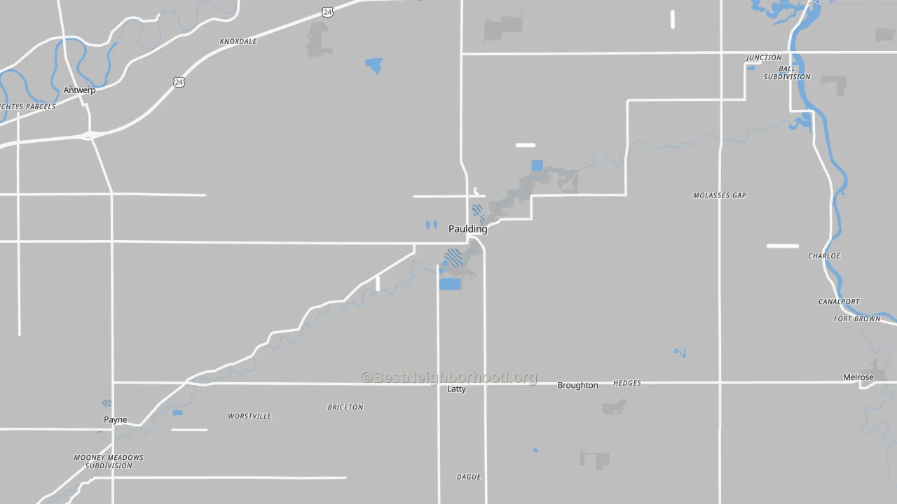 Transit Grade map of Paulding County, OH