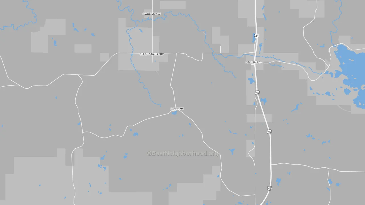Transit Grade map of Paulding, MI