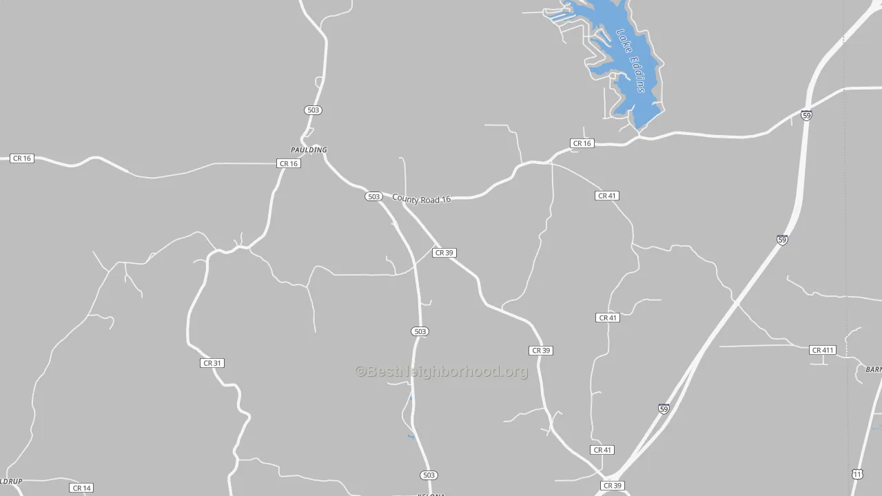 Transit Grade map of Paulding, MS