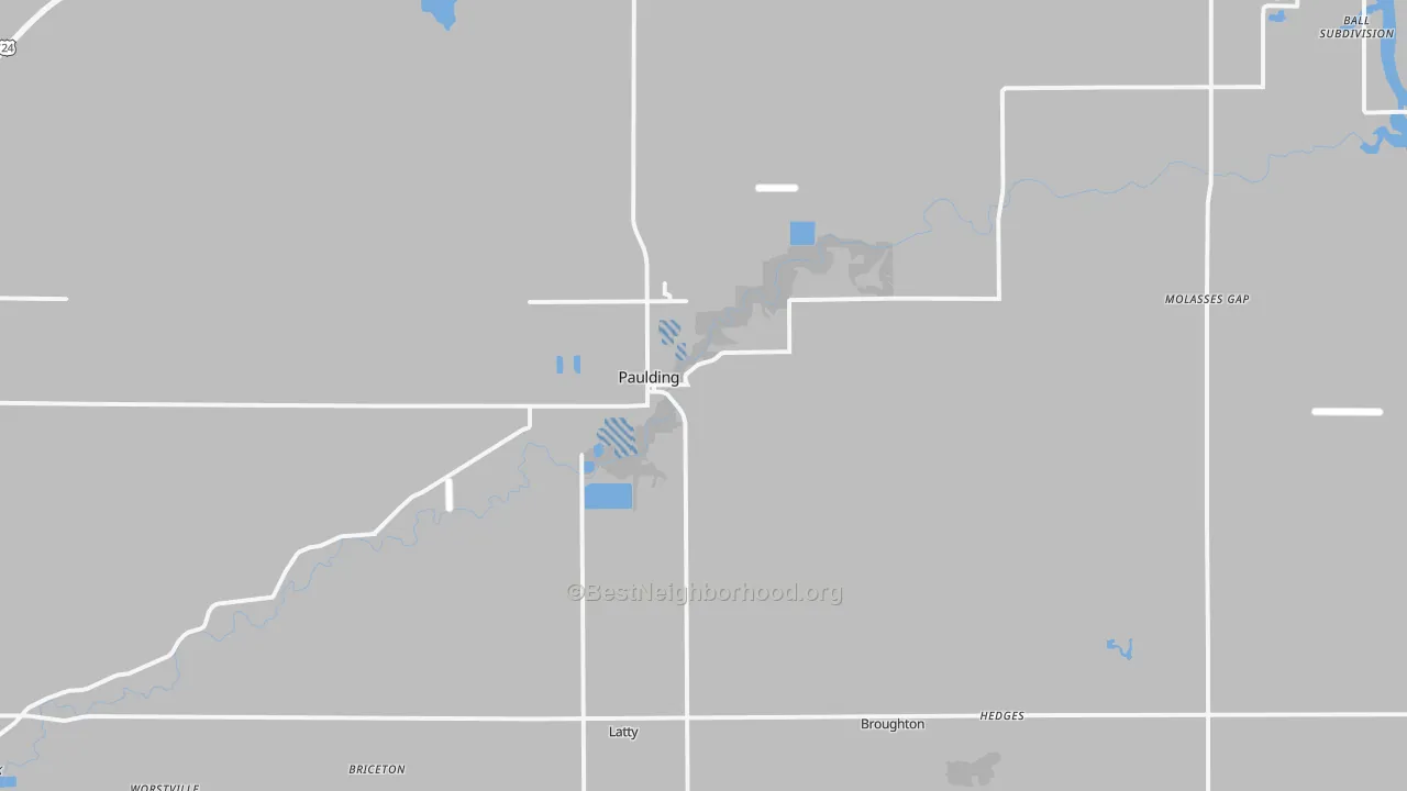 Transit Grade map of Paulding, OH