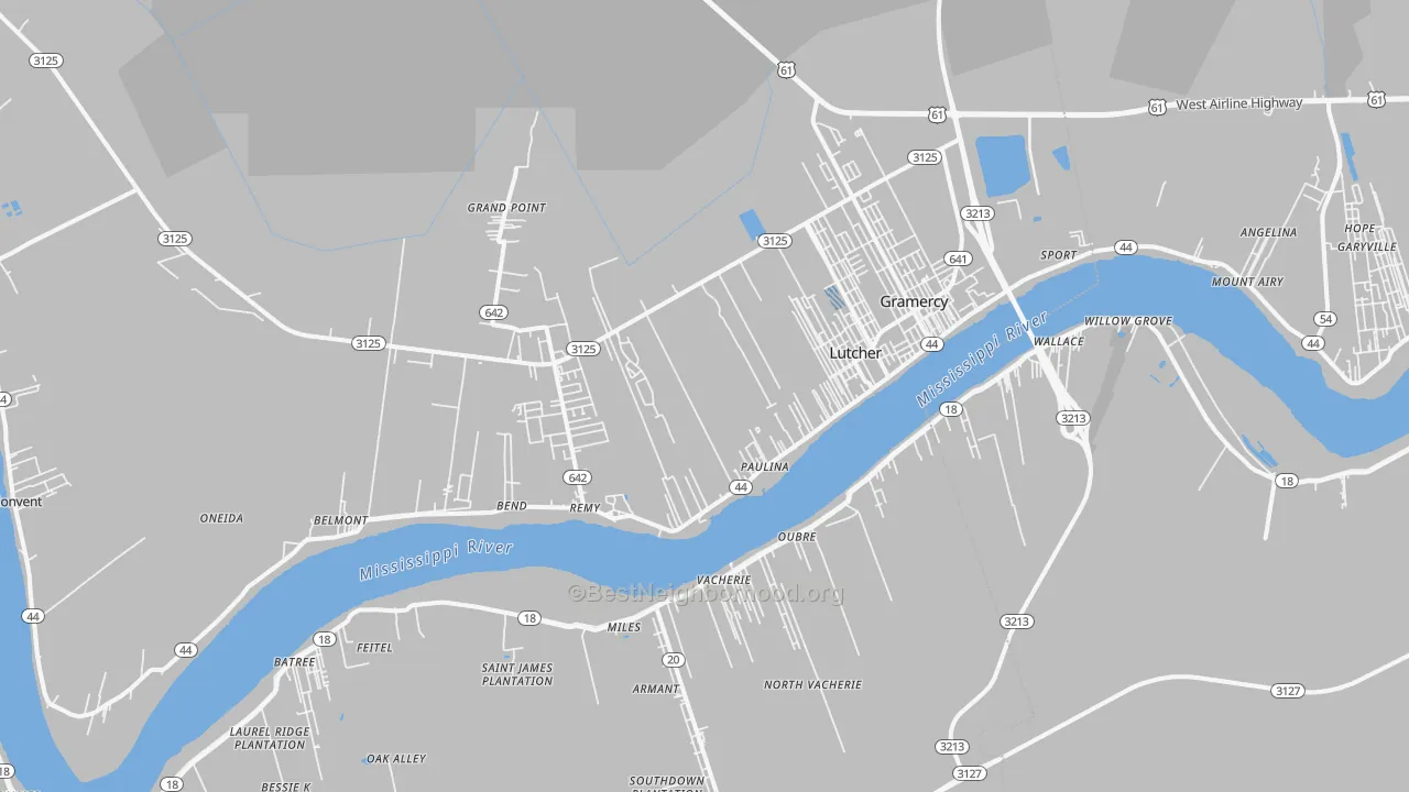 Transit Grade map of Paulina, LA