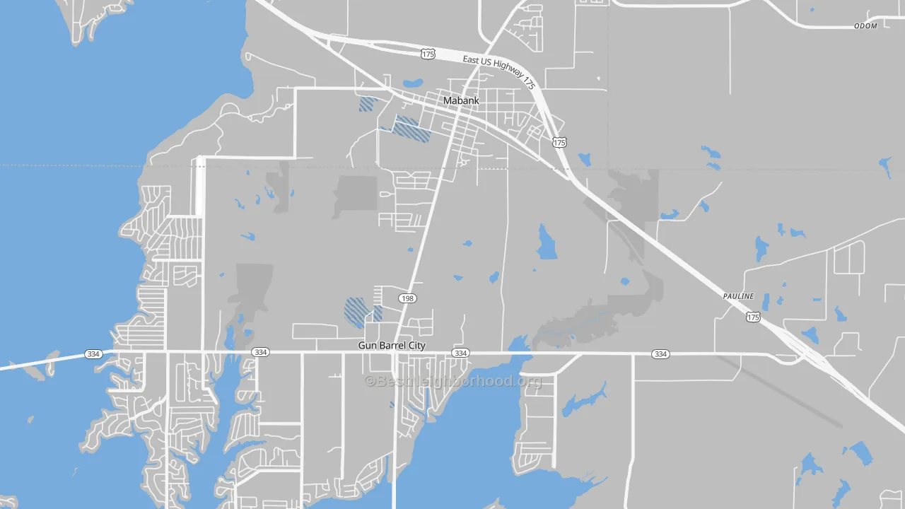 Transit Grade map of Pauline, TX