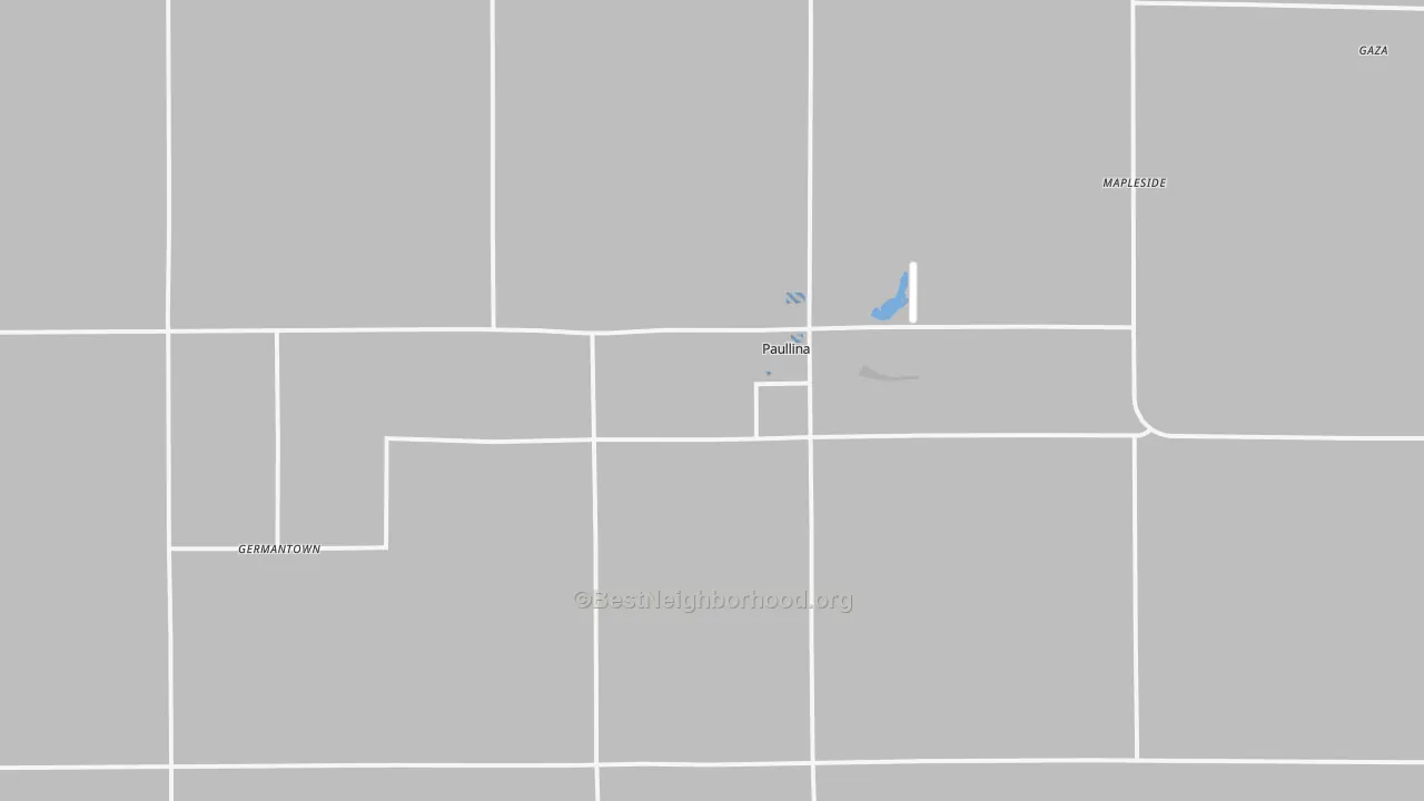 Transit Grade map of Paullina, IA