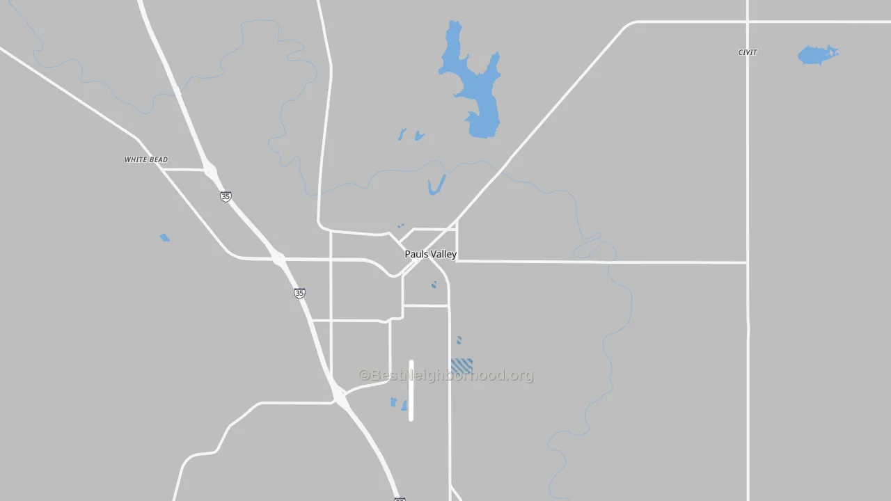 Transit Grade map of Pauls Valley, OK