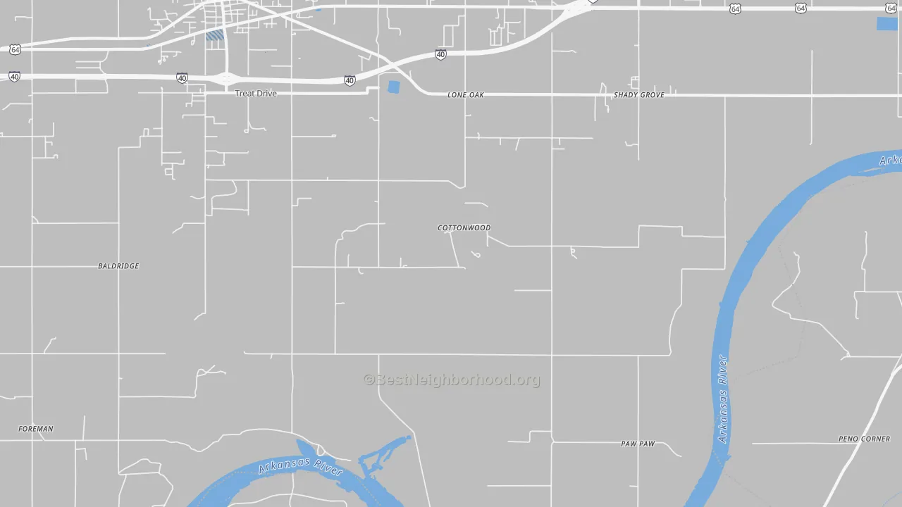 Transit Grade map of Paw Paw, OK