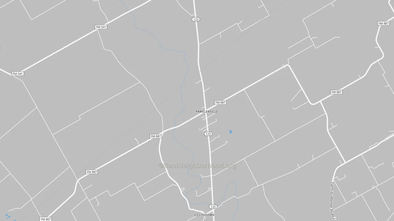 Transit Grade map of Pawelekville, TX