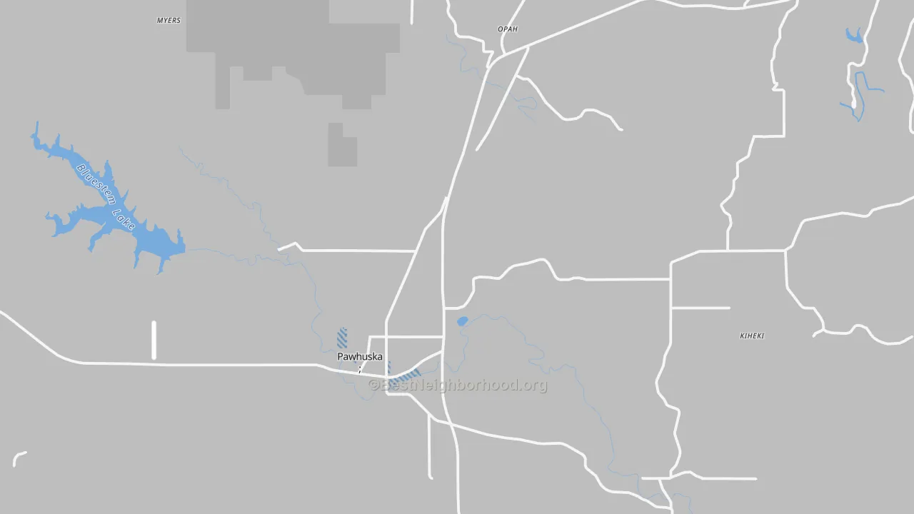 Transit Grade map of Pawhuska, OK