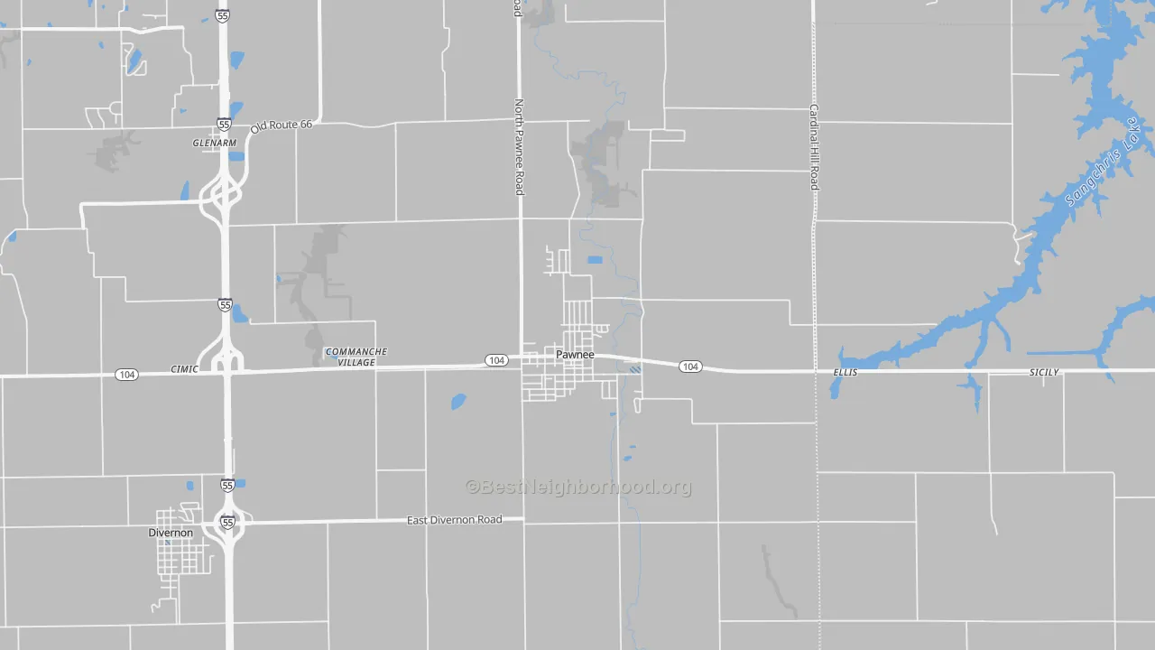 Transit Grade map of Pawnee, IL