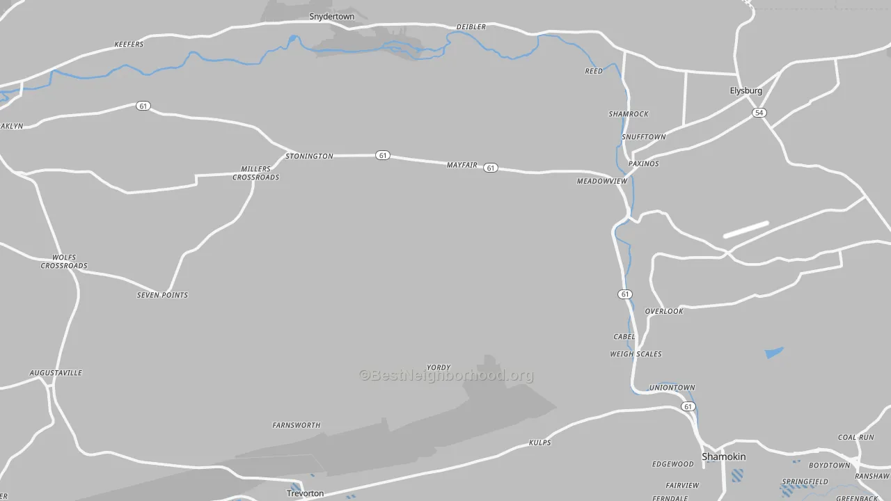 Transit Grade map of Paxinos, PA