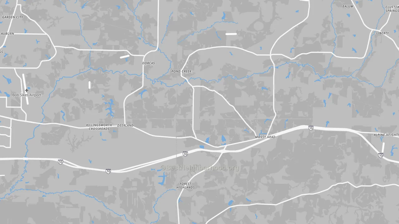 Transit Grade map of Paxton, FL