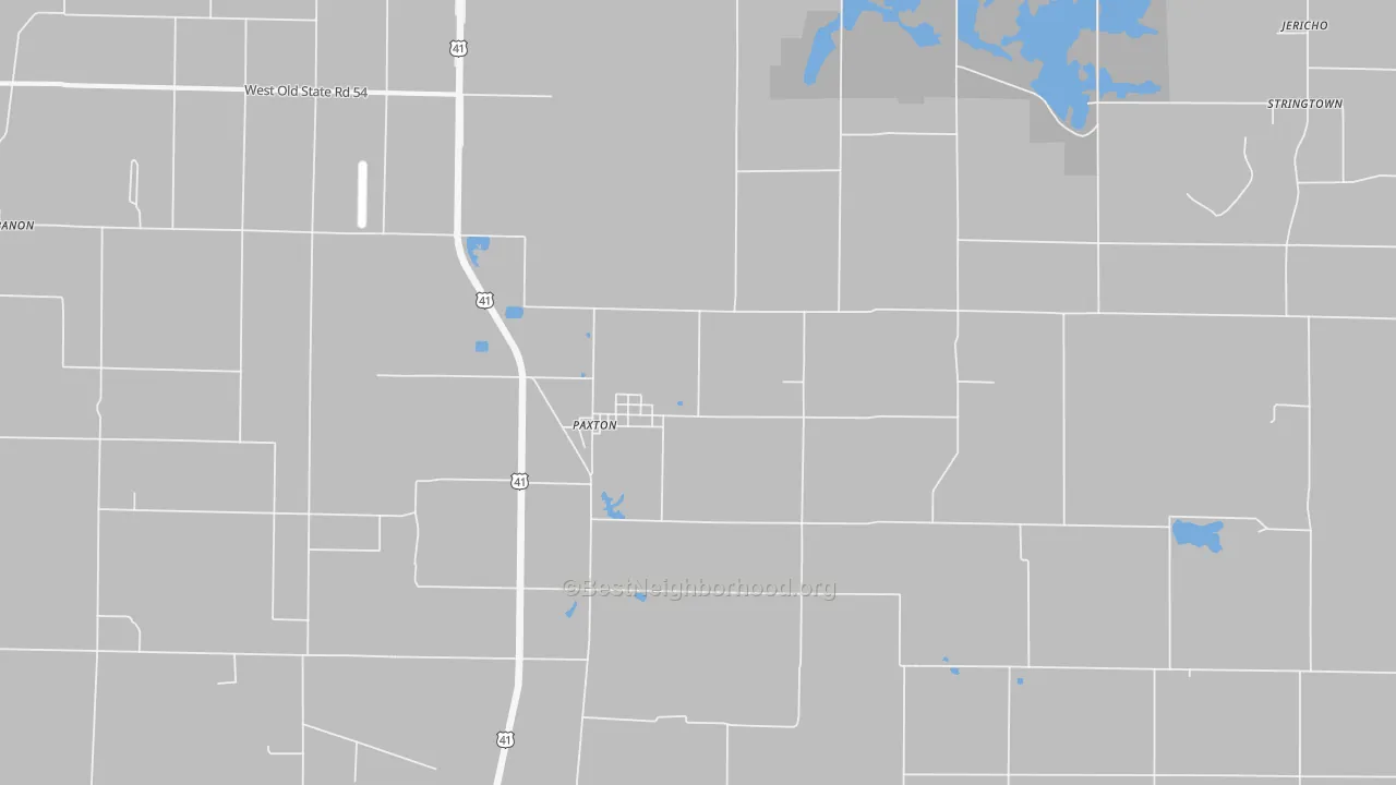 Transit Grade map of Paxton, IN