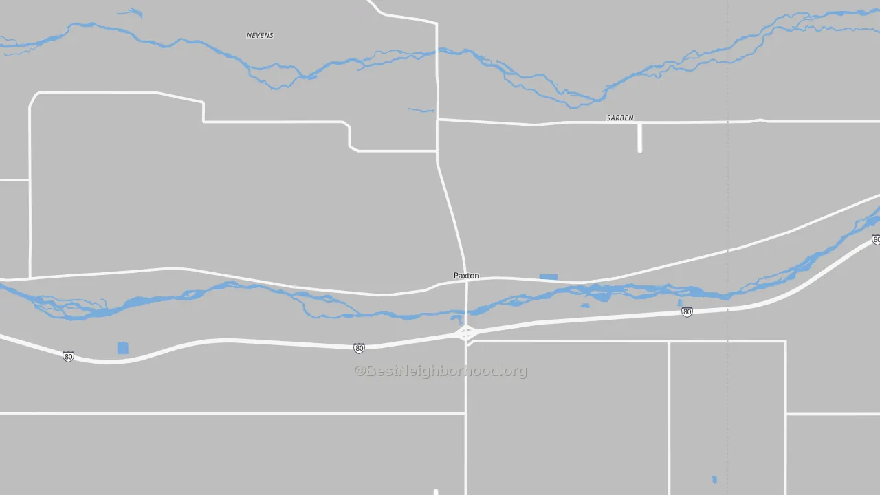 Transit Grade map of Paxton, NE