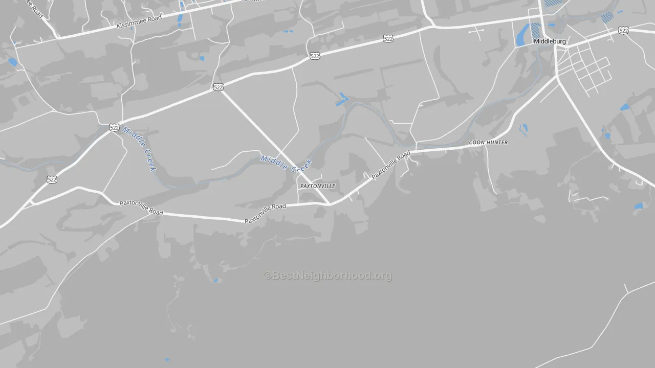 Transit Grade map of Paxtonville, PA