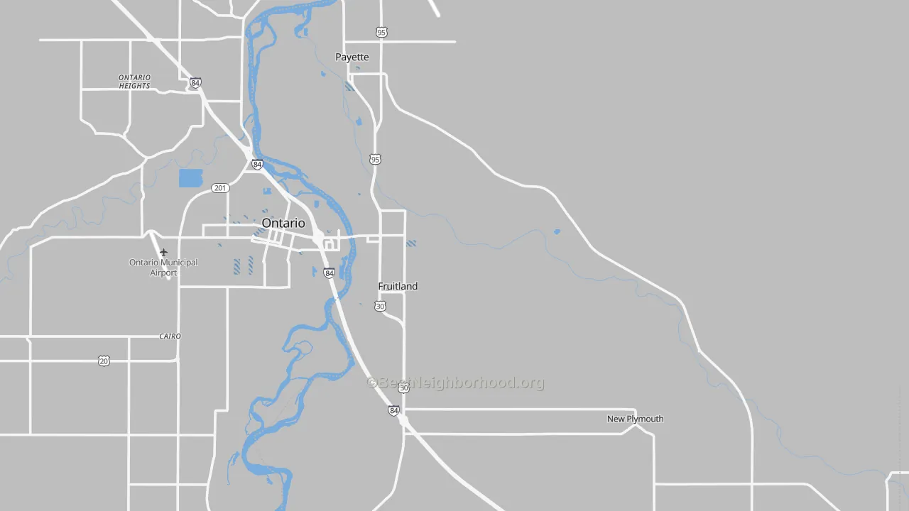 Transit Grade map of Payette County, ID