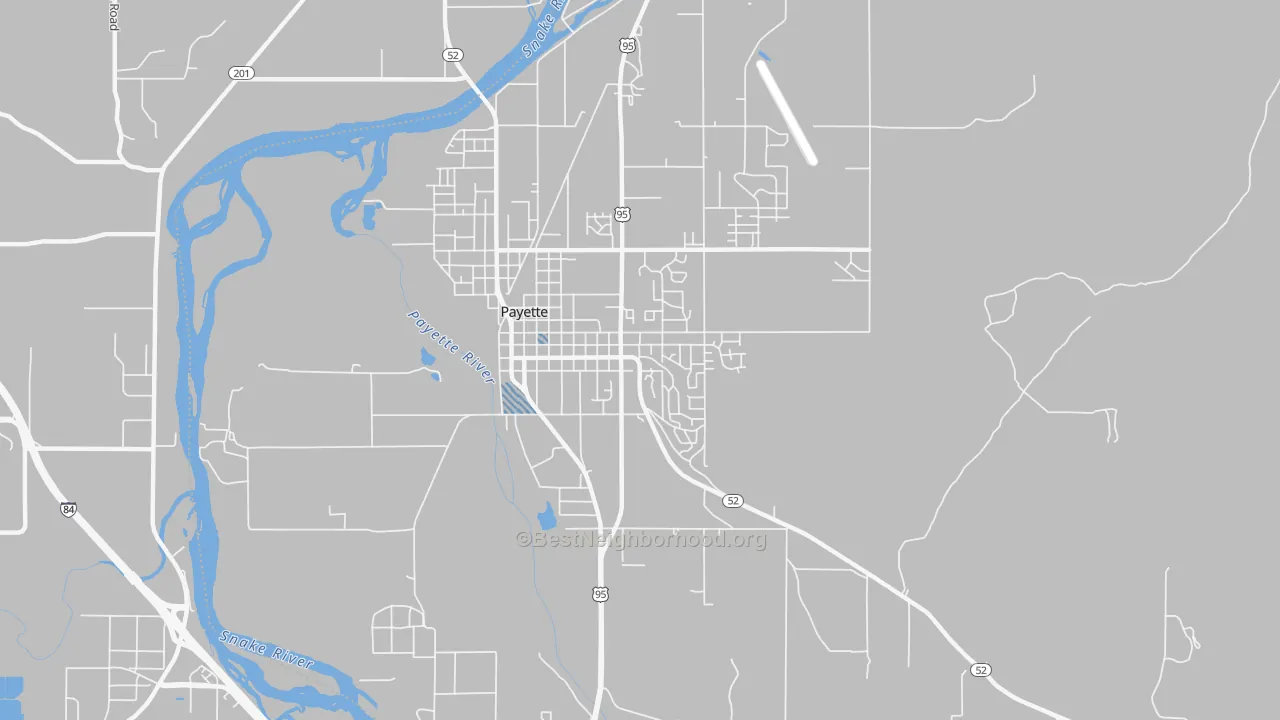 Transit Grade map of Payette Heights, Payette, ID