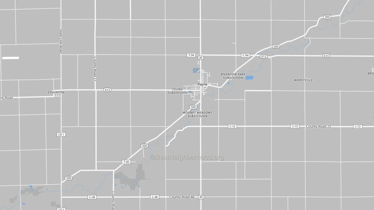 Transit Grade map of Payne, OH