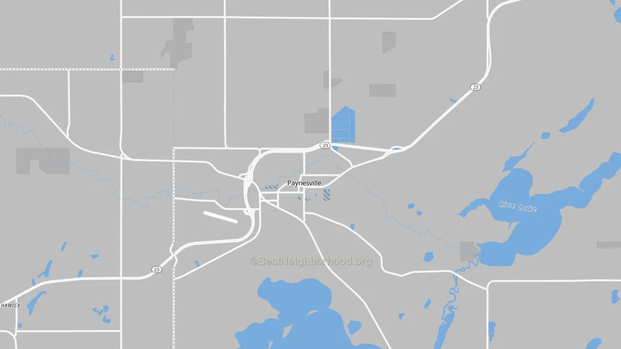 Transit Grade map of Paynesville, MN