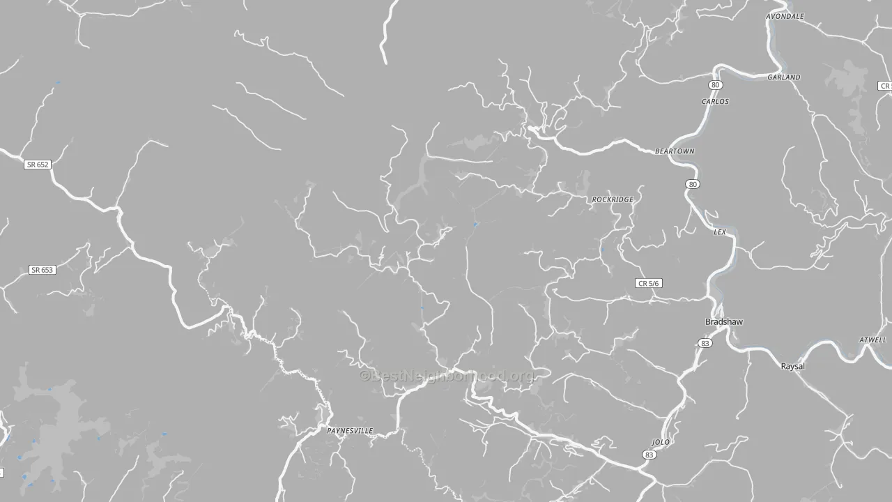 Transit Grade map of Paynesville, WV